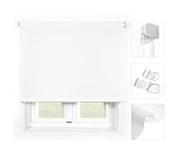 Blindecor Ara Premium | Tenda traslucida tinta unita di alta qualità - Bianco, 140 x 240 cm (Larghezza x Altezza) | Dimensioni del tessuto 137 x 235 cm - Tenda avvolgibile qualità premium
