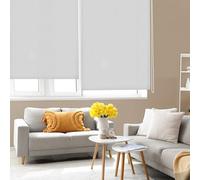 Blindecor Ara | Tenda a rullo traslucida tinta unita - Argento grigio, 130 x 175 cm (Larghezza x Altezza) | Dimensioni del tessuto 127 x 170 cm | Tenda per interne