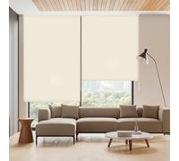 Blindecor Ara | Tenda a rullo traslucida tinta unita - Beige, 80 x 175 cm (Larghezza x Altezza) | Dimensioni del tessuto 77 x 170 cm | Tenda per interne