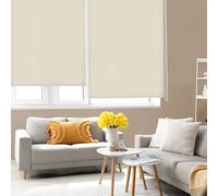 Blindecor Ara | Tenda a rullo traslucida tinta unita - Marrone chiaro, 90 x 175 cm (Larghezza x Altezza) | Dimensioni del tessuto 87 x 170 cm | Tenda per interne
