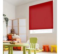 Blindecor Ara | Tenda a rullo traslucida tinta unita - Rosso bordeaux, 80 x 175 cm (Larghezza x Altezza) | Dimensioni del tessuto 77 x 170 cm | Tenda per interne