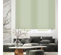 Blindecor Ara | Tenda a rullo traslucida tinta unita - Verde pastello, 140 x 175 cm (Larghezza x Altezza) | Dimensioni del tessuto 137 x 170 cm | Tenda per interne