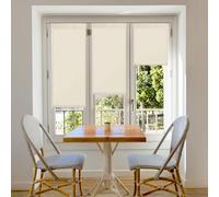 Blindecor Aure | Tenda a rullo traslucida tinta unita senza perforazione - Beige, 62 x 180 cm (Larghezza x Altezza) | Dimensioni del tessuto 59 x 175 cm | Tende per interni senza attrezzi