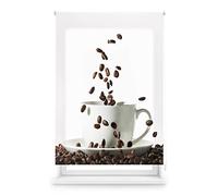 Blindecor Digital Cucina | Tenda avvolgibile traslucida con stampa digitale | Modello Coffee | 110 x 180 cm (larghezza per altezza) Dimensioni del tessuto 107 x 175 cm | Tende per finestre