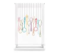 Blindecor Digital Cucina | Tenda avvolgibile traslucida con stampa digitale | modello Cutlery | 110 x 180 cm (larghezza per altezza) Dimensioni del tessuto 107 x 175 cm | Tende per finestre