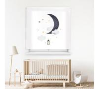 Blindecor Digitale | Tenda avvolgibile traslucida stampata | Famiglia dei bambini | Modello F-Dream di una notte | 130 x 180 cm (larghezza per altezza) Dimensioni del tessuto 126 x 175 cm | Tende per