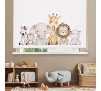 Blindecor Digitale | Tenda avvolgibile traslucida stampata | famiglia dei bambini | modello F-savana Baby | 150 x 180 cm (larghezza per altezza) Dimensioni del tessuto 146 x 175 cm | Tende per