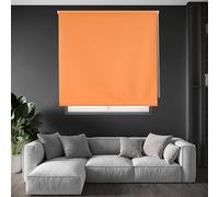 Blindecor Draco Tenda a rullo oscurante - Arancia, 120 x 175 cm (Larghezza x Altezza) | Dimensioni del tessuto 117 x 170 cm. Tende termiche oscuranti