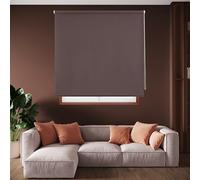 Blindecor Draco Tenda a rullo oscurante - Marrone scuro, 100 x 230 cm (Larghezza x Altezza) | Dimensioni del tessuto 97 x 225 cm. Tende termiche oscuranti