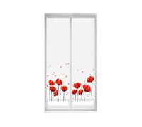 Blindecor Duo Relax | Confezione di 2 tende avvolgibili traslucide senza foratura, Easy Fix stampa digitale, modello papavero, 40 x 150 cm (larghezza per altezza), dimensioni del tessuto, 37 x 145 cm