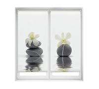 Blindecor Duo Relax | Confezione di 2 tende avvolgibili traslucide senza trapano, Easy Fix stampa digitale, modello orchidea, 60 x 150 cm (larghezza per altezza), dimensioni del tessuto, 57 x 145 cm