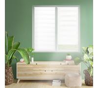 Blindecor Indus Sensa attrezzi | Tenda a rullo a doppio strato senza perforazione | Colore Bianco 67 x 180 cm (Larghezza x Altezza) | Dimensioni del tessuto 64 x 175 cm