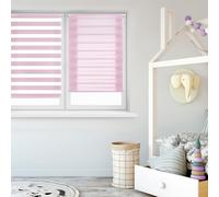 Blindecor Indus Sensa attrezzi | Tenda a rullo a doppio strato senza perforazione | Colore Rosa 42 x 180 cm (Larghezza x Altezza) | Dimensioni del tessuto 39 x 175 cm