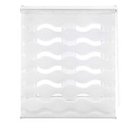 Blindecor Lira Onde Tenda a Rullo con Doppio Strato Notte e Giorno, 100 x 180 cm (Larghezza x Lunghezza), Bianco (Sporco)