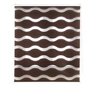 Blindecor Lira Onde Tenda a Rullo con Doppio Strato Notte e Giorno, 100 x 180 cm (Larghezza x Lunghezza), Marrone