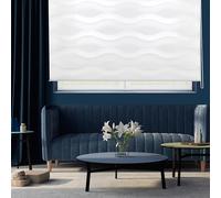 Blindecor Lira Onde, Tenda avvolgibile notte e giorno, colore bianco, tenda 100 x 180 cm (larghezza x altezza). Dimensioni del tessuto: 97 x 175 cm. Tende a onde notte e giorno eleganti