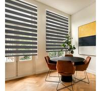 Blindecor Lira tenda a rullo giorno e notte, colore Argento grigio, tenda per interni 80 x 180 cm (Larghezza x Altezza) | Dimensioni del tessuto 77 x 175 cm. Eleganti tende giorno e notte