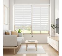 Blindecor Lira tenda a rullo giorno e notte, colore Bianco sporco, tenda per interni 100 x 180 cm (Larghezza x Altezza) | Dimensioni del tessuto 97 x 175 cm. Eleganti tende giorno e notte