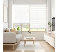 Blindecor Lira tenda a rullo giorno e notte, colore Bianco, tenda per interni 150 x 180 cm (Larghezza x Altezza) | Dimensioni del tessuto 147 x 175 cm. Eleganti tende giorno e notte