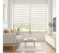 Blindecor Lira tenda a rullo giorno e notte, colore Lino, tenda per interni 140 x 180 cm (Larghezza x Altezza) | Dimensioni del tessuto 137 x 175 cm. Eleganti tende giorno e notte