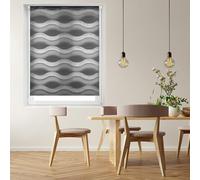 Blindecor Luna senza attrezzi | Tenda a rullo ondulata a doppio strato giorno e notte - Antracita, 42 x 150 cm (Larghezza x Altezza) | Dimensioni del tessuto 39 x 145 cm