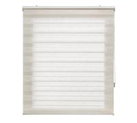 Blindecor Tenda a Rullo Notte e Giorno su Misura, Doppio Strato, Colore Lino, 120 x 250 cm (Larghezza x Altezza), Dimensioni del Tessuto 117 x 245 cm, Tenda a Rullo