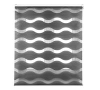 Blindecor Tenda avvolgibile Mediterranea, notte e giorno, colore grigio antracite, tenda a onde 120 x 180 cm (larghezza x altezza). Dimensioni del tessuto: 117 x 175 cm. Tende notte e giorno eleganti