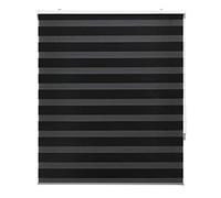 Blindecor Tenda avvolgibile notte e giorno su misura, doppio strato, colore nero, 105 x 250 cm (larghezza per altezza), dimensioni del tessuto, 102 x 245 cm | tende per finestre