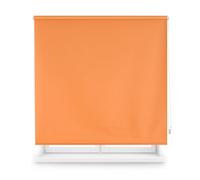 Blindecor Tenda oscurante su misura, colore arancione, 115 x 230 cm, dimensioni del tessuto, 112 x 225 cm, tende avvolgibili oscuranti per finestre