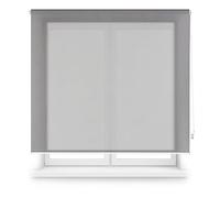 Blindecor Tenda schermo su misura | colore grigio scuro | tenda schermo 100 x 250 cm (larghezza per altezza) dimensioni del tessuto 97 x 245 cm | tende avvolgibili per finestre