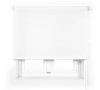 Blindecor Tenda traslucida premium su misura, colore bianco, tenda 145 x 165 cm (larghezza per altezza), dimensioni tessuto, 142 x 160 cm, tenda avvolgibile traslucida tubo da 38 mm, più resistente ed