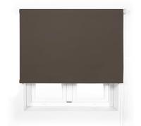 Blindecor Tenda traslucida premium su misura, colore marrone scuro, 85 x 165 cm (larghezza per altezza), dimensioni tessuto, 82 x 160 cm, tenda avvolgibile traslucida tubo da 38 mm, più resistente ed