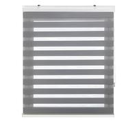 Blindecor Vela tenda a rullo in doppio strato notte e giorno con cassonetto in alluminio | Argento grigio, tenda per interne 100 x 180 cm (Larghezza x Altezza) | Dimensioni del tessuto 97 x 175 cm