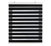 Blindecor Vela tenda a rullo in doppio strato notte e giorno con cassonetto in alluminio | Nero, tenda per interne 160 x 180 cm (Larghezza x Altezza) | Dimensioni del tessuto 157 x 175 cm