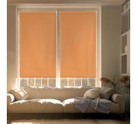 Blindecor Zeus Tenda a rullo oscurante Easyfix - Arancia, 62 x 180 cm (Larghezza x Altezza) | Dimensioni del tessuto 59 x 175 cm. Tende termiche oscuranti senza attrezzi