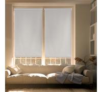 Blindecor Zeus Tenda a rullo oscurante Easyfix - Argento grigio, 37 x 180 cm (Larghezza x Altezza) | Dimensioni del tessuto 34 x 175 cm. Tende termiche oscuranti senza attrezzi