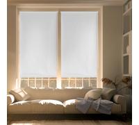Blindecor Zeus Tenda a rullo oscurante Easyfix - Bianco sporco, 140 x 180 cm (Larghezza x Altezza) | Dimensioni del tessuto 137 x 175 cm. Tende termiche oscuranti senza attrezzi