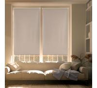 Blindecor Zeus Tenda a rullo oscurante Easyfix - Marrone chiaro, 42 x 180 cm (Larghezza x Altezza) | Dimensioni del tessuto 39 x 175 cm. Tende termiche oscuranti senza attrezzi