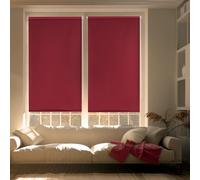 Blindecor Zeus Tenda a rullo oscurante Easyfix - Rosso bordeaux, 62 x 180 cm (Larghezza x Altezza) | Dimensioni del tessuto 59 x 175 cm. Tende termiche oscuranti senza attrezzi