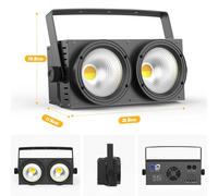 ✔️ BLINDER ACCECATORE DMX A LED BIANCO CALDO E FREDDO 8 CANALI DMX WW CW COB LED