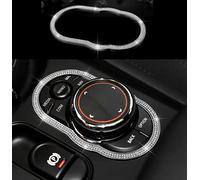 Bling Auto parts Multimedia pulsante cerchio manopola copertura pulsante di parcheggio Fit per Mini F54 F55 F56 F60 accessori interni strass applique (Multimedia button ring 1pc/set)