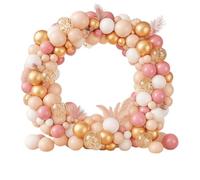 Bling & Bash - Kit di ghirlande ad arco a palloncino - 125 palloncini in lattice oro rosa, bianco, albicocca e rosso con coriandoli dorati, palloncini in lattice da 125 cm, per compleanni, matrimoni