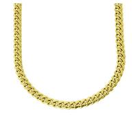 Bling Bling NY Collana da uomo con finitura in oro giallo massiccio 14 k, anti-ossidazione, 10 mm di spessore, catena Miami cubana con chiusura a catena, 40,6-76,2 cm, bracciale 17,8-25,4 cm, Acciaio