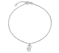 Bling Jewelry 3D Geometrico Origami Gioielli Animali Gatto Animale Domestico Gattino Cavigliera Piccolo Charm Dangle Caviglia Braccialetto Per Le Donne .925 Sterling Silver Regolabile 9 A 10 Pollici