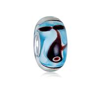 Bling Jewelry Balena Nautica Oceano Murano Vetro .925 Argento Nucleo Perlina Distanziatore Si Adatta Bracciale Europeo Fascino Per Le Donne Per Adolescente