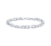 Bling Jewelry Braccialetto A Maglia Ovale In Argento Sterling .925 Spesso 5 MM E Pesante Con Ancore Per Uomo Realizzato In Italia Lungo 9 Pollici