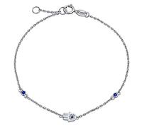 Bling Jewelry Braccialetto Con Ciondolo Occhio Malvagio Minimalista Semplice E Piccolo Per Ragazze Adolescenti E Donne Con Zirconi Cubici CZ In Argento Sterling .925 Con Prolunga