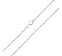 Bling Jewelry Catena A Maglie Di Corda 2 Mm 30 Gauge Per Collana Da Donna In Argento 925 Made In Italy 18 Pollici
