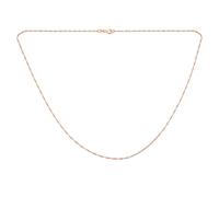 Bling Jewelry Catena A Maglie Sottili di Singapore 1,5 Mm 020 Gauge per Collana da Donna in Argento 925 Placcato Oro Rosa Made in Italy 16 Pollici