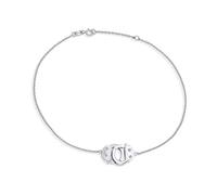 Bling Jewelry Cavigliera con manette intrecciate, cavigliera con portafortuna, braccialetto alla caviglia per donna in argento sterling .925 regolabile da 9 a 10 pollici con estensore.